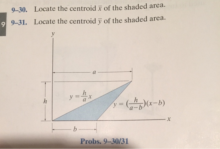 Solved Locate The Centroid X Of The Shaded Area Locate The