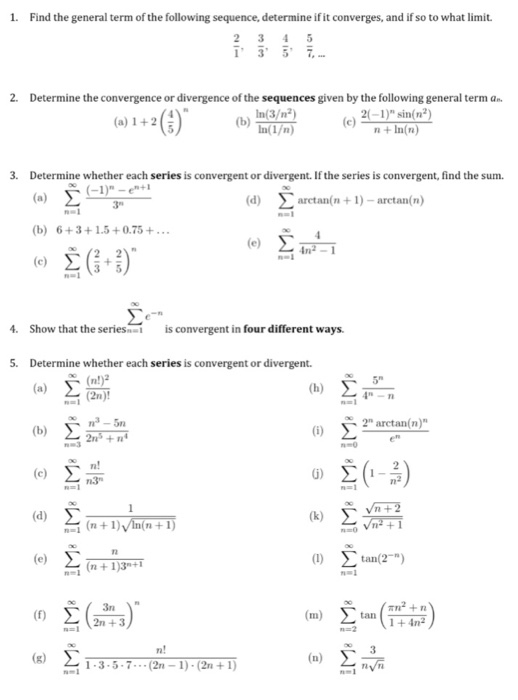 Solved Find The General Term Of The Following Sequence