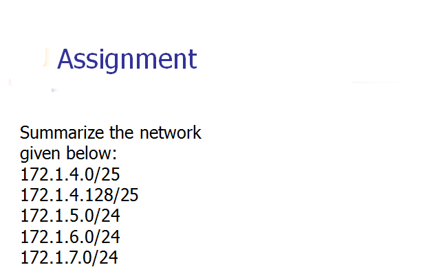 network assignment answers