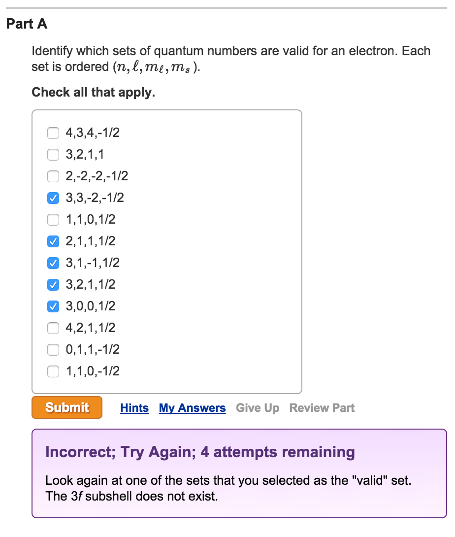 solved-part-a-ldentify-which-sets-of-quantum-numbers-are-chegg