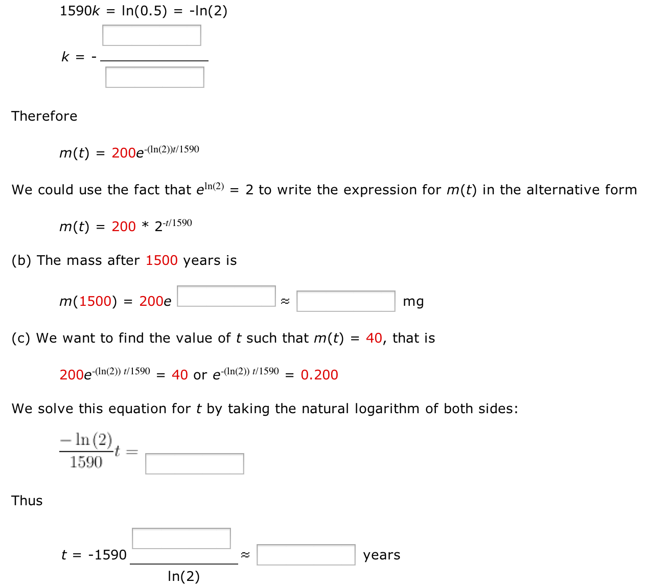 Solved The Half Life Of Radium 226 Is 1590 Years A Sampl Chegg Com