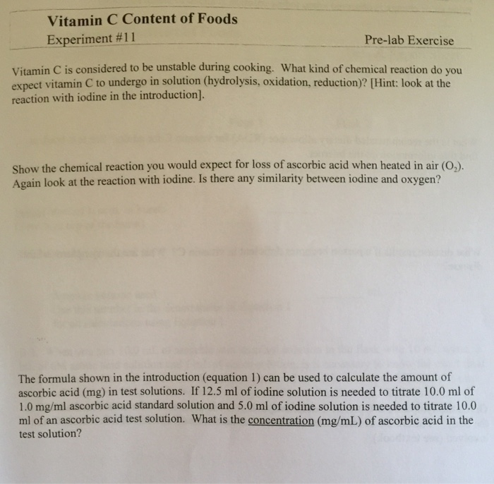 control variables vitamin c experiment