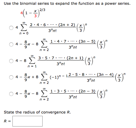 Solved Use the binomial series to expand the function as a | Chegg.com