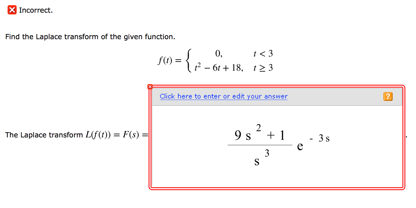 Solved Find The Laplace Transform Of The Given Function