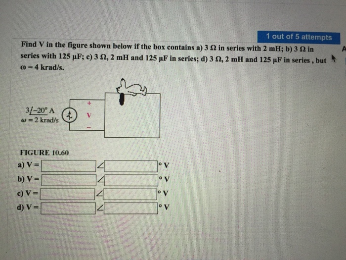 Solved Find V in the figure shown below if the box contains | Chegg.com