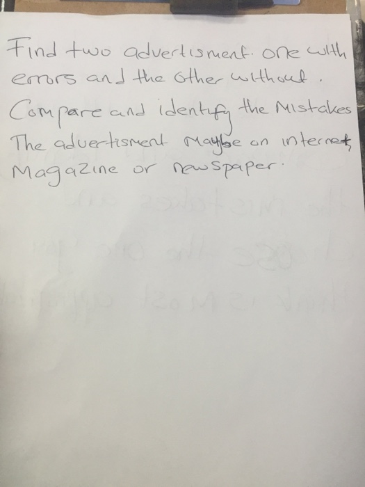 Solved Find two advertisement one with errors and the other | Chegg.com