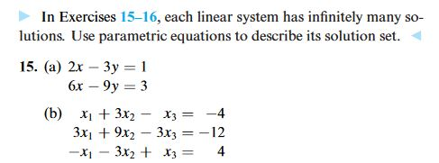 Solved In Exercises 15-16, each linear system has | Chegg.com