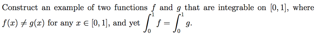 Solved Construct an example of two functions f and g that | Chegg.com