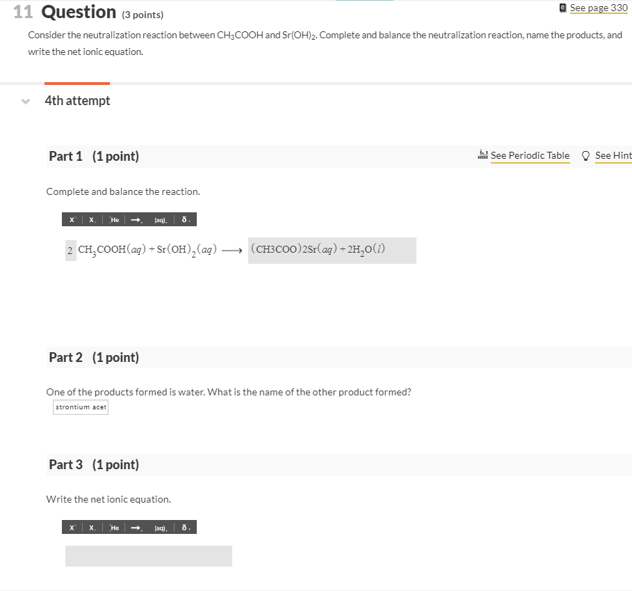 Solved 11 Question (3 point:s) a See page 330 Consider the | Chegg.com