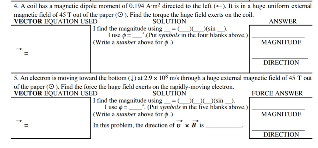 Solved 4. A coil has a magnetic dipole moment of 0.194 A.m2 | Chegg.com