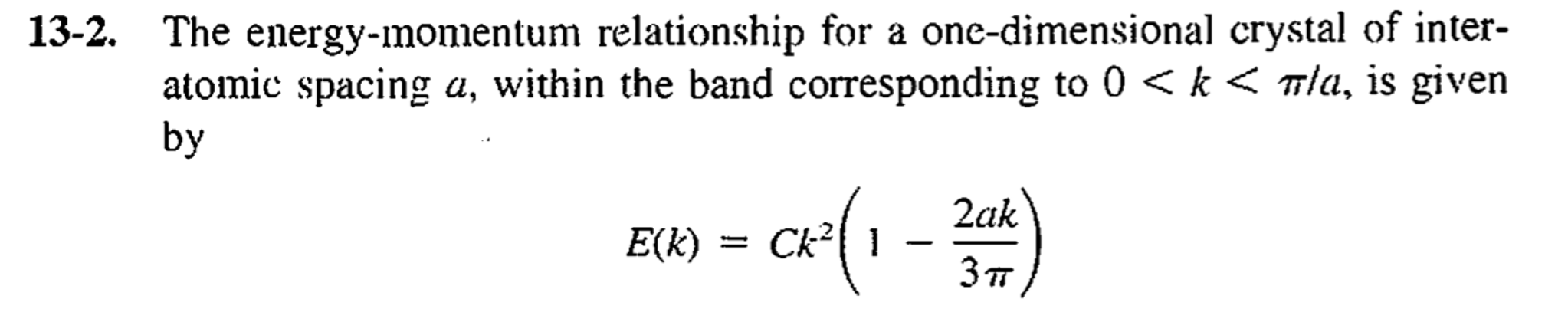 The Energy-momentum Relationship For A | Chegg.com