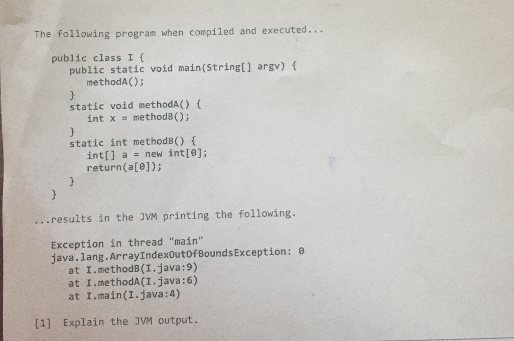 Solved The following program when compiled and executed... | Chegg.com