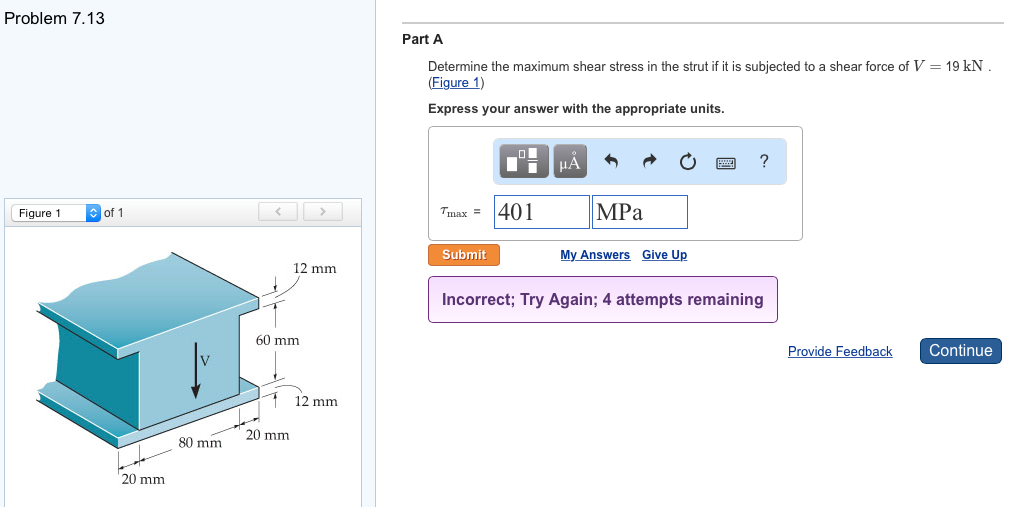 Solved Part A Determine the maximum shear stress in the | Chegg.com