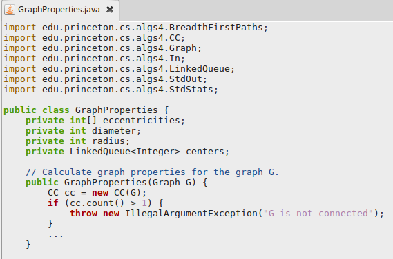 Solved Problem 1 Graph Properties The Eccentricity Of A Chegg