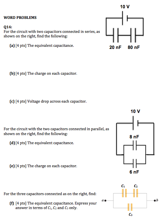 Solved For The Circuit With Two Capacitors Connected In | Chegg.com