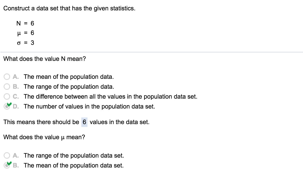 Solved Construct a data set that has the given statistics.