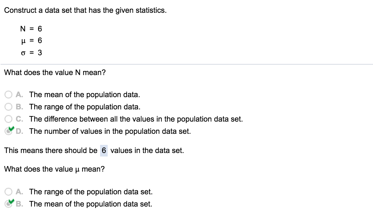 Solved Construct A Data Set That Has The Given Statistics Chegg