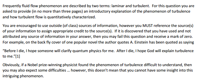 Solved Frequently Fluid Flow Phenomenon Is Described By Two 