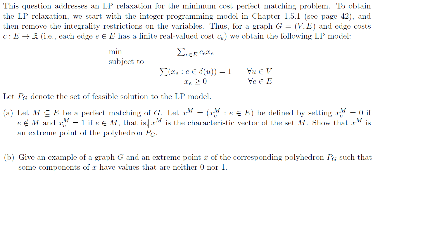 This question addresses an lp relaxation for the chegg