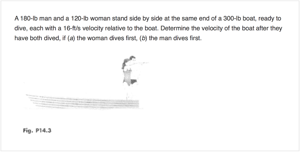 Solved A 180-lb man and a 120-lb woman stand side by side at | Chegg.com