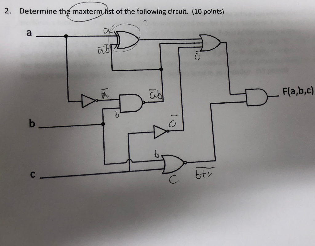 Solved 2. Determine the maxterm,list of the following | Chegg.com