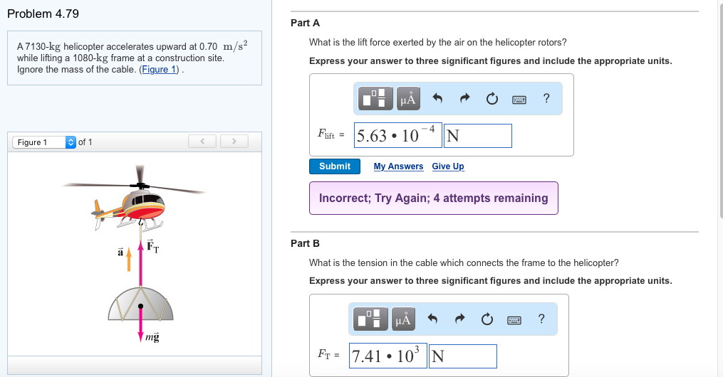 Solved Problem 4.79 Part A What is the lift force exerted by | Chegg.com