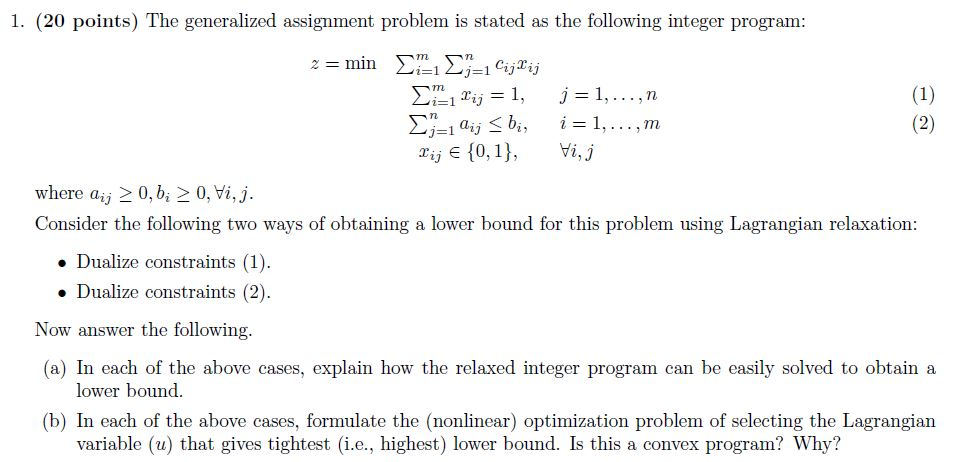 generalized assignment problem matlab