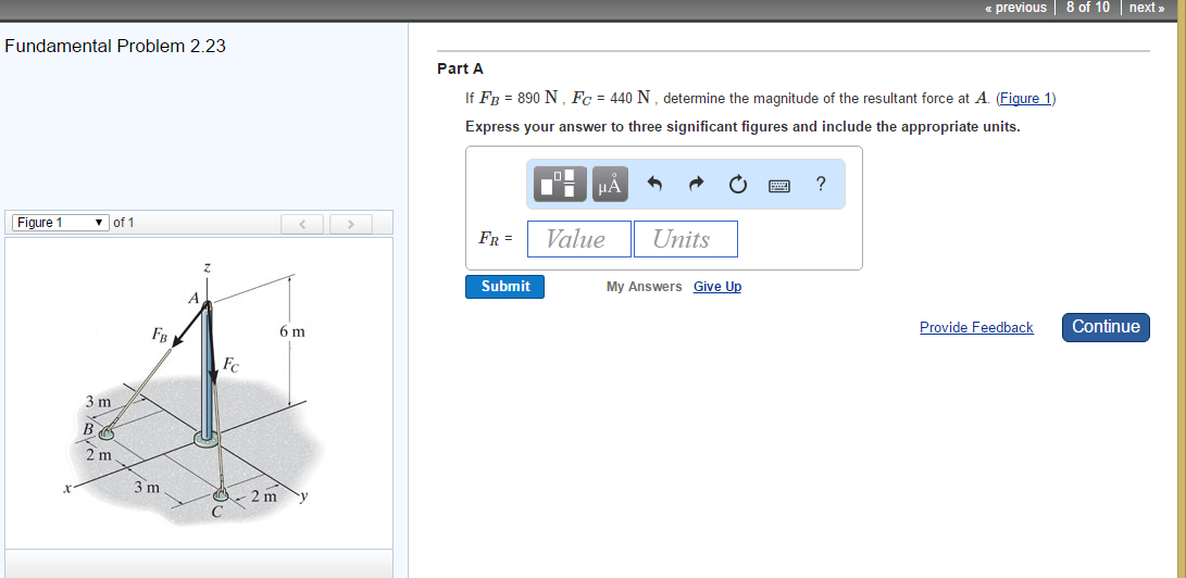 Solved Fundamental Problem 2.23 T of 1 Figure 1 3 m 2 m 3 m | Chegg.com