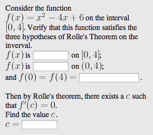 Solved Consider the function f(x)=x2-4x+6 on the interval | Chegg.com