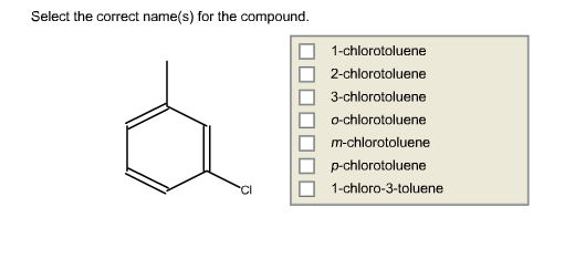 Solved Select the correct name(s) for the compound | Chegg.com