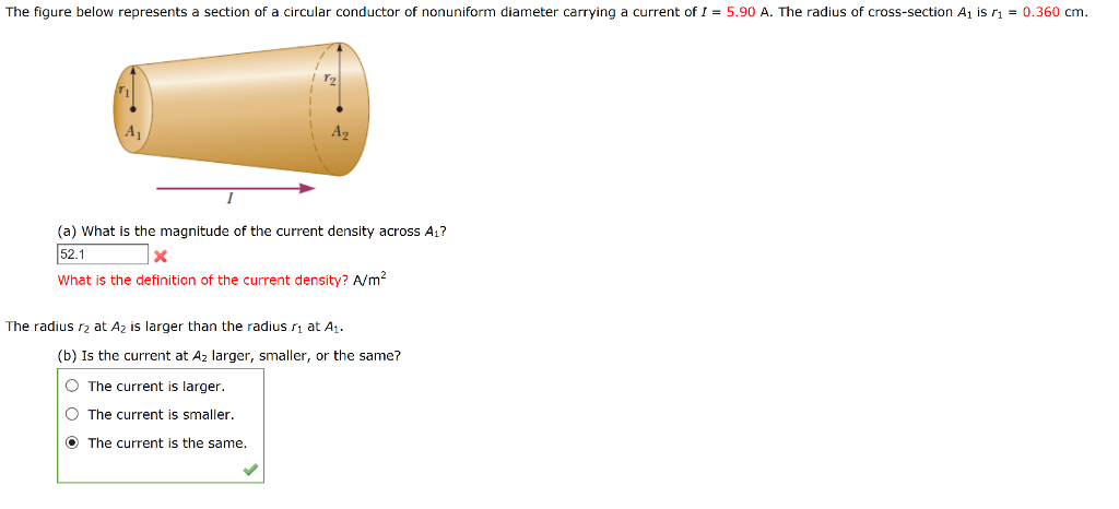 Solved The figure below represents a section of a circular | Chegg.com