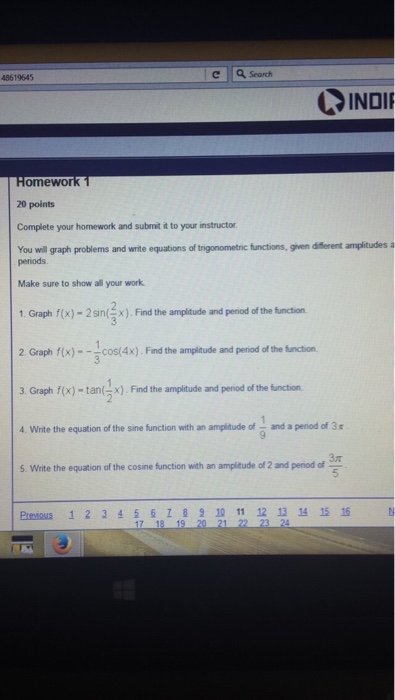 Solved Complete your homework and submit 4 to your | Chegg.com