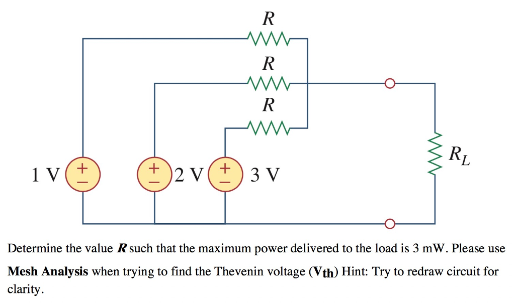 Solved Determine the value R such that the maximum power | Chegg.com