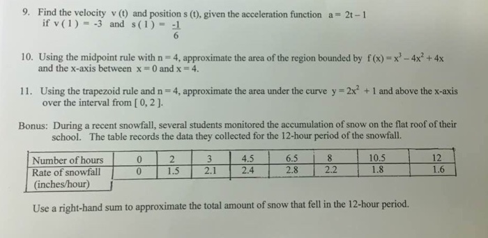 Solved Find the velocity v(t) and positions s(t), given the | Chegg.com