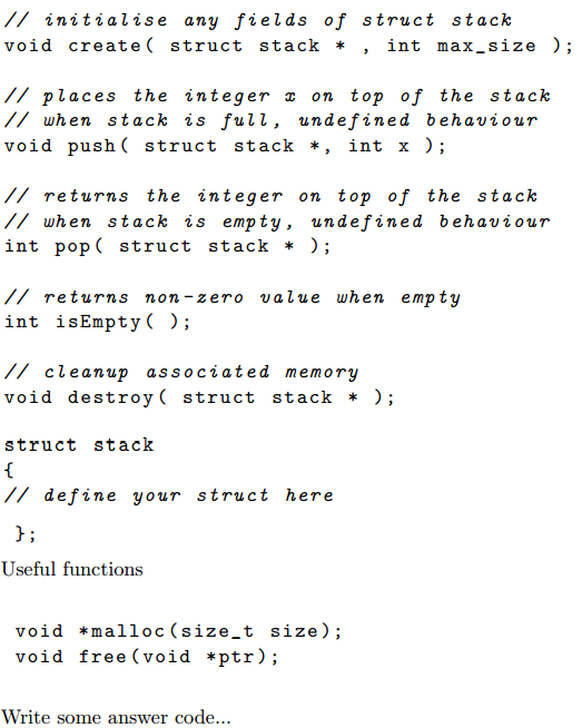 Solved #C programming Question 35 Implement the functions | Chegg.com