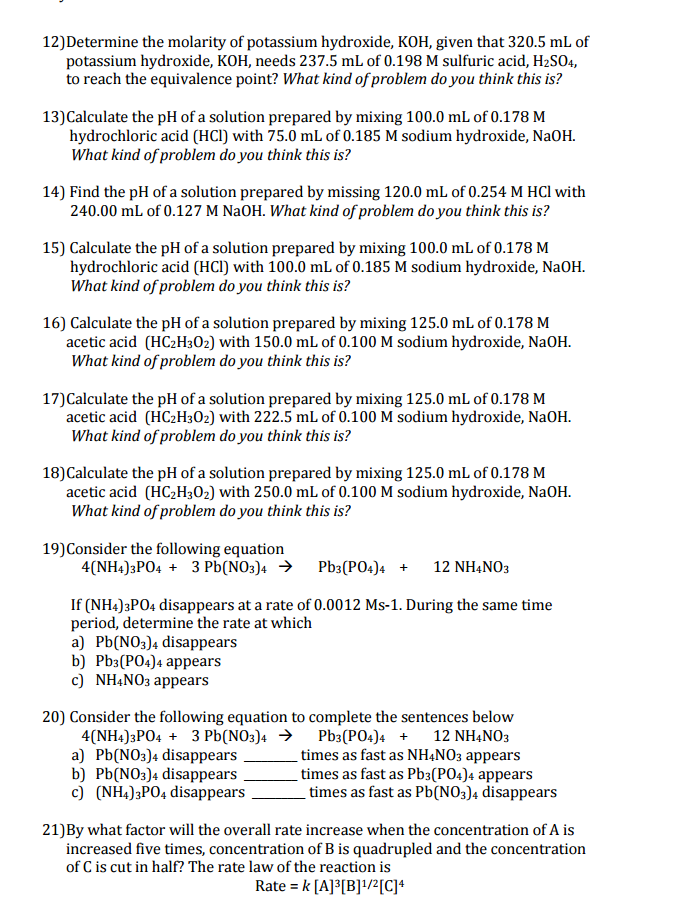 Solved Determine the molarity of potassium hydroxide, KOH, | Chegg.com