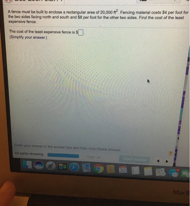 Solved A fence must be built to enclose a rectangular area