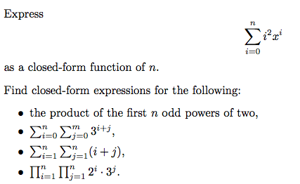 Solved Express as a closed form function of n. Find Chegg