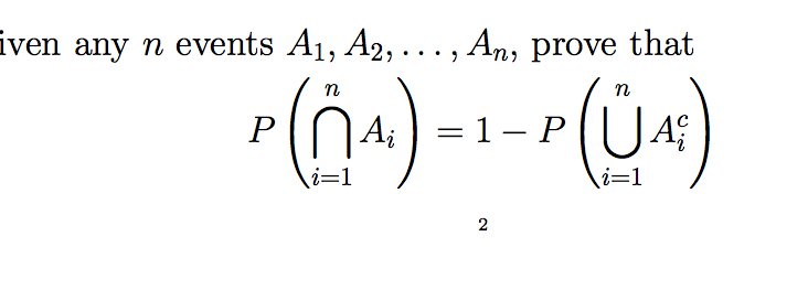 Solved Given any n events A1, A2,..., An, prove that | Chegg.com