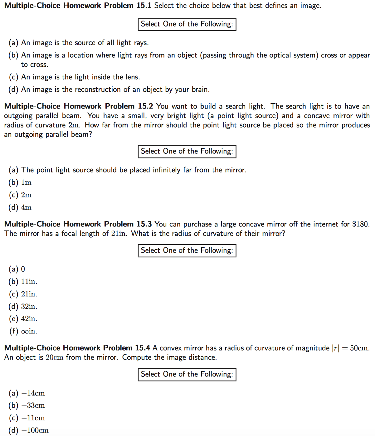 Solved An image is the source of all light rays. An image is | Chegg.com