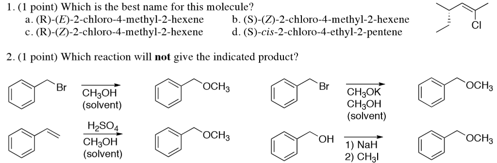 Solved Which is the best name for this molecule? | Chegg.com