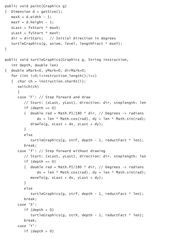 Solved Modify FractalGrammars.java program (page 259 of the | Chegg.com