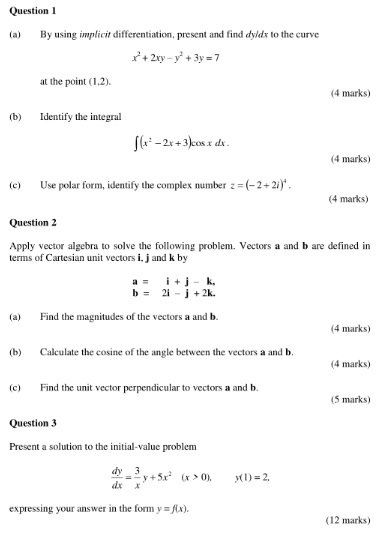 Solved Question 1 (a) By using implicit differentiation. | Chegg.com