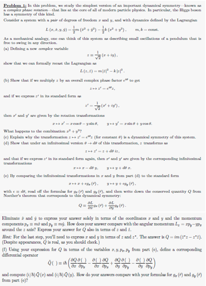 Solved We study the simplest of an important dynamical | Chegg.com