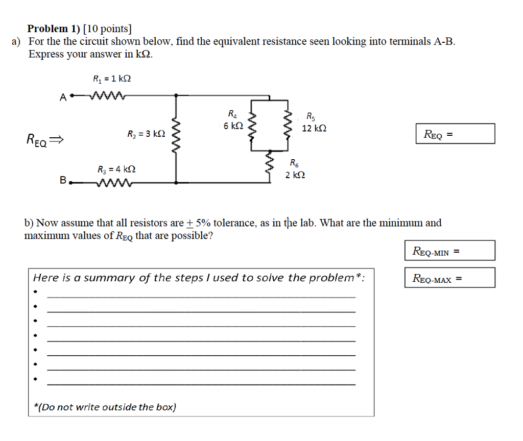 Solved Problem 1) [10 points] For the the circuit shown | Chegg.com