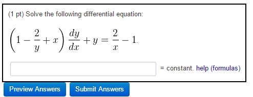 Solved Solve The Following Differential Equation: | Chegg.com