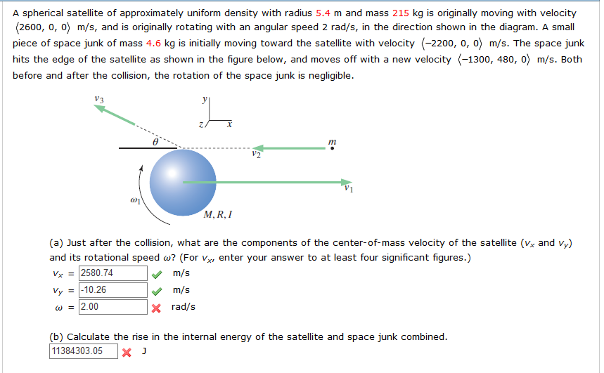 Solved Just Need The Angular Momentum And B). Please Be | Chegg.com