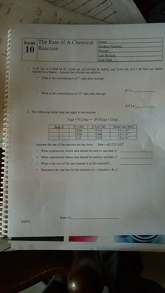 solved-prelab-the-rate-of-a-chemical-name-10-reaction-1-chegg