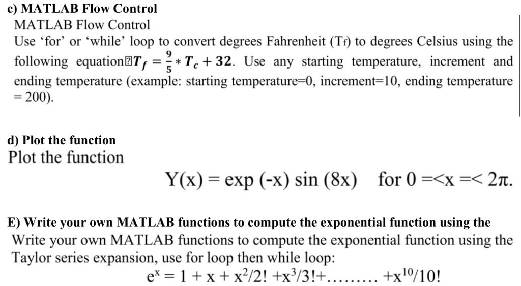 Solved Solve using Matlabb all parts and if possible please | Chegg.com