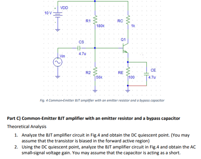 Solved Note: For All BJT Amplifier Circuits, During The | Chegg.com